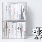 DS BS Clear Stackable Plastic Storage Case with Magnetic Lid