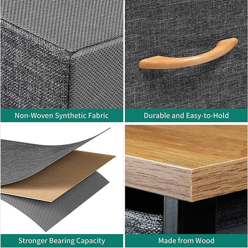DS BS 5 Drawers Steel Frame Fabric Storage Tower