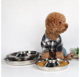 DS BS Stainless Steel Slow Feeder Dog Bowls-34CM