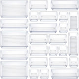 DS BS 25Pcs Mixed Sizes Rectangular Clear Storage Box