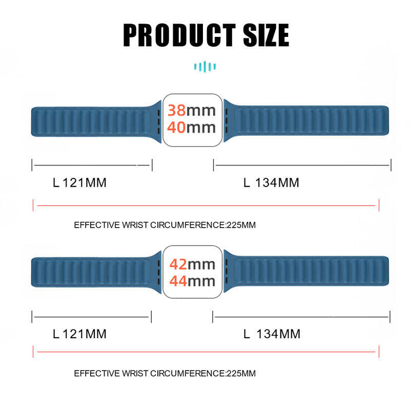 DS BS Full Grain Leather Magnetic Band for Apple Watch Band for 38/40/41MM-Brown