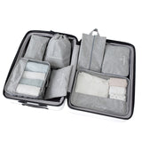 DS BS Travel Storage Luggage Organizer Pouch Set of 7-Gray