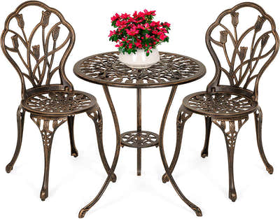Ornato Bistro Set Cast Alum.