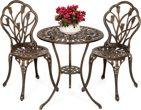Ornato Bistro Set Cast Alum.