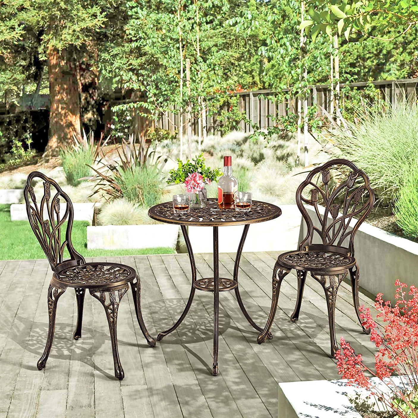 Ornato Bistro Set Cast Alum.