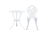 Ornato Bistro Set Cast Alum. White