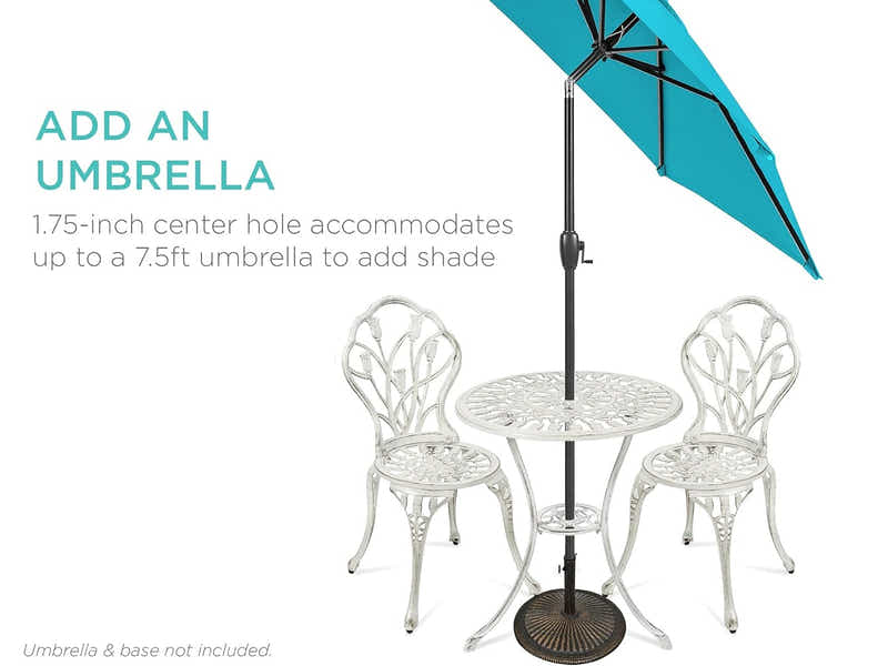 Ornato Bistro Set Cast Alum. White