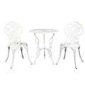 DS Floreale Bistro Set Cast Alum. White
