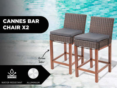 Cannes Outdoor Bar Chairs Aluminium frame
