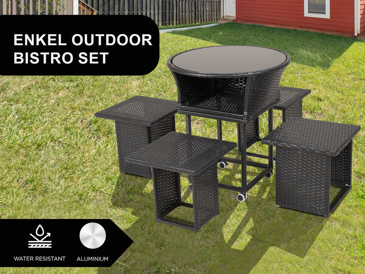 Enkel 5-Piece Outdoor Bistro Set