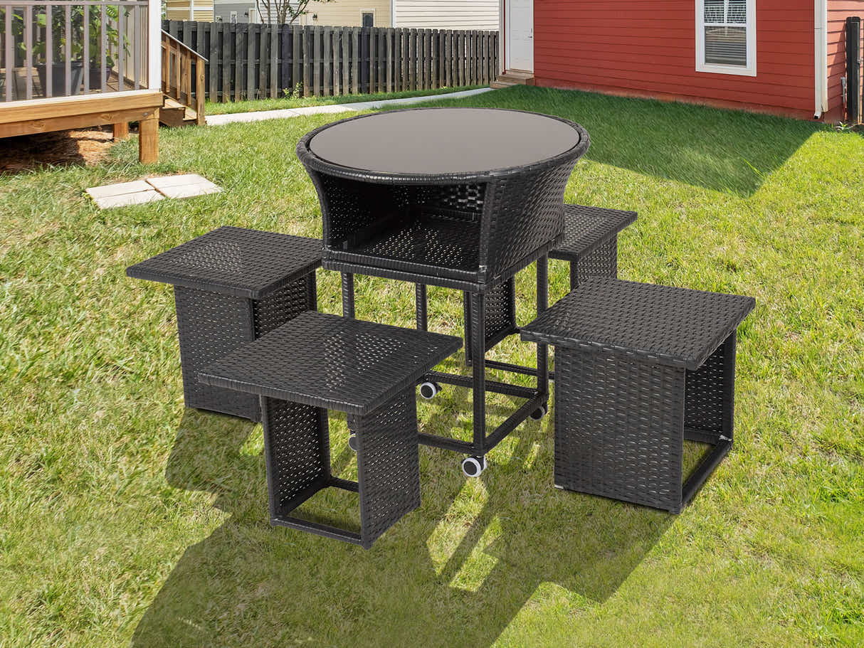 Enkel 5-Piece Outdoor Bistro Set