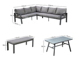 Korr Outdoor Lounge Dining Set Aluminium frame
