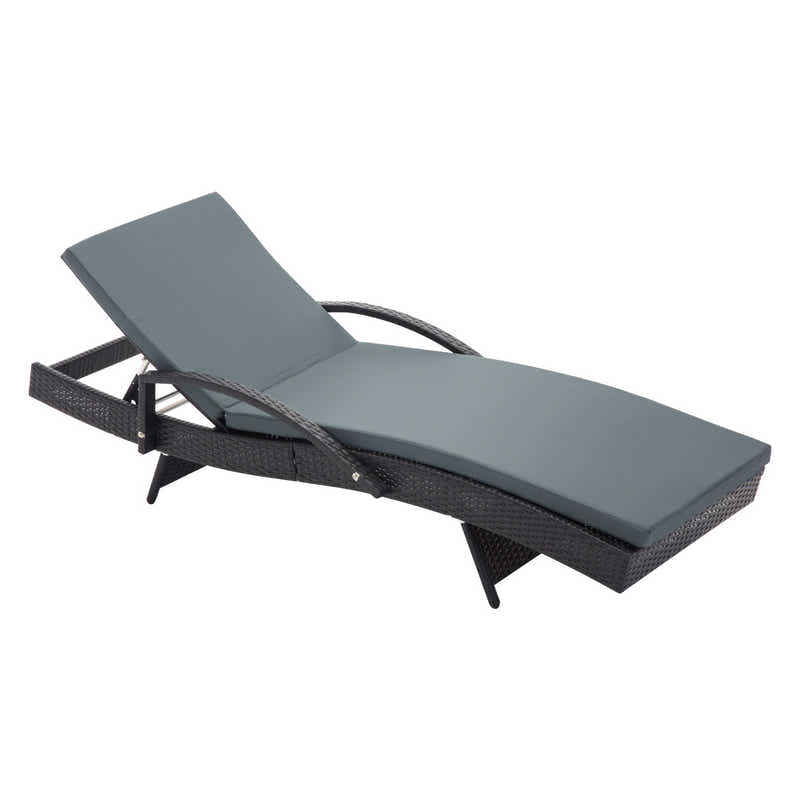 Outdoor Sun Lounger with Armrest