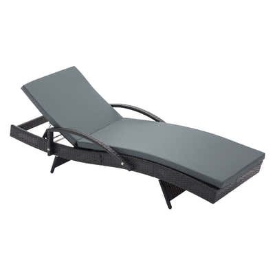 Outdoor Sun Lounger with Armrest