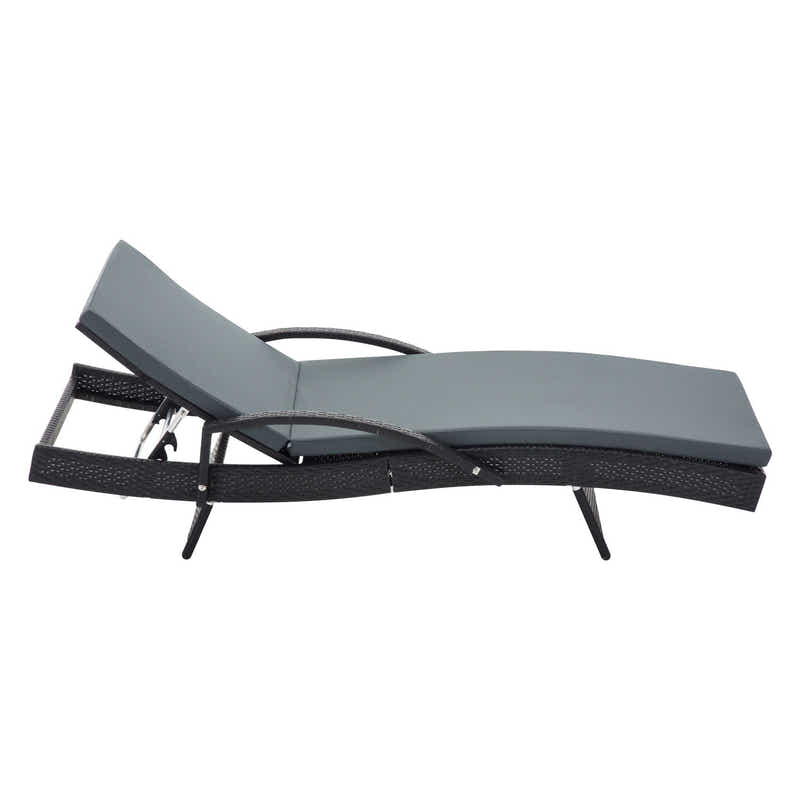 Outdoor Sun Lounger with Armrest