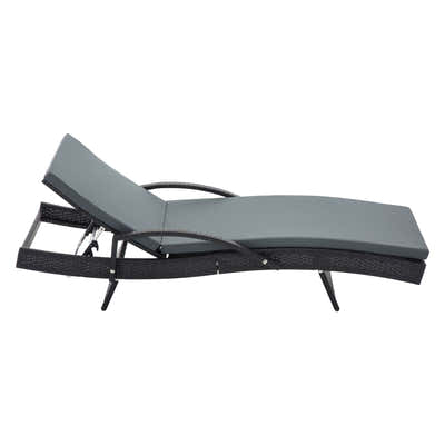 Outdoor Sun Lounger with Armrest