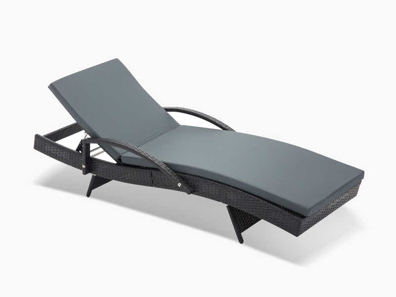 Outdoor Sun Lounger with Armrest - Set of 2