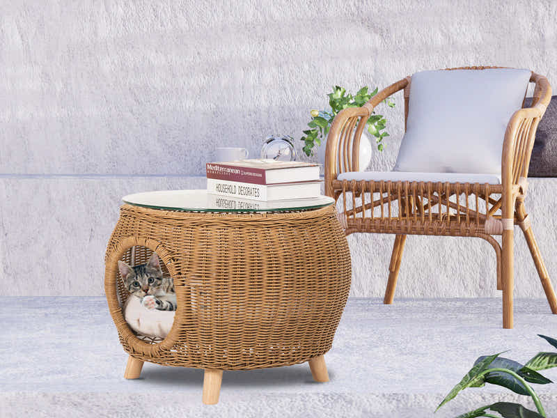 Naturlig Outdoor Side Table Aluminium frame