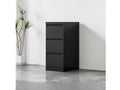 3-Drawer File Cabinet - Black