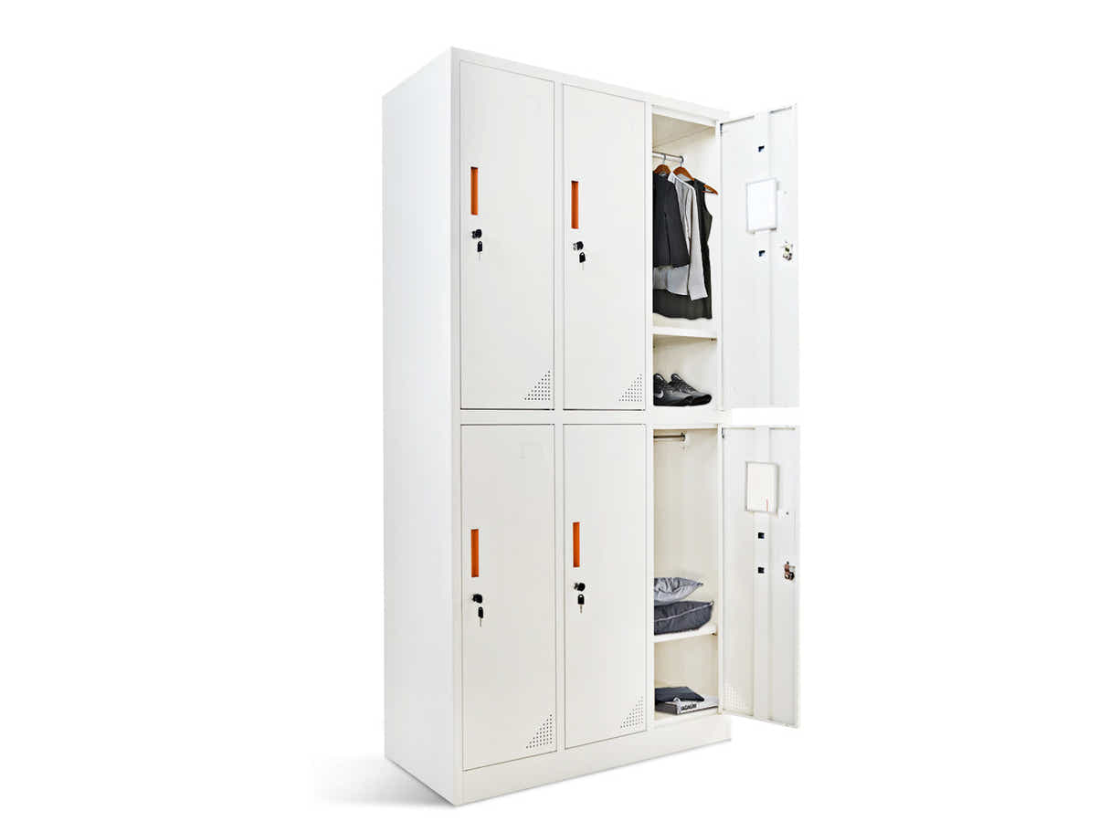 6-Door Locker - Creamy White