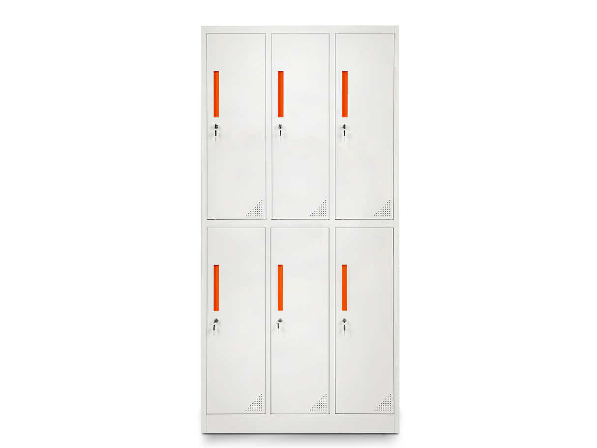 6-Door Locker - Creamy White
