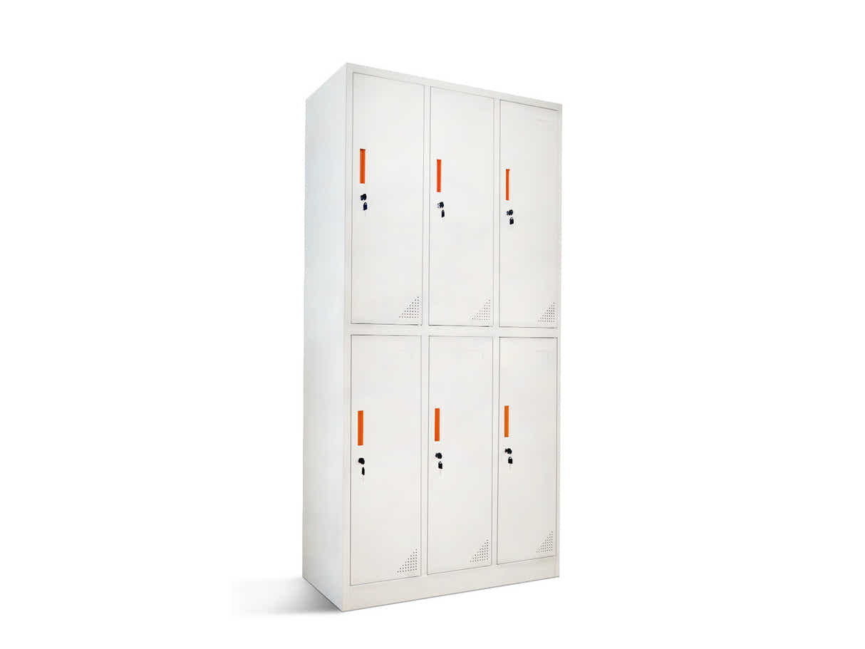 6-Door Locker - Creamy White