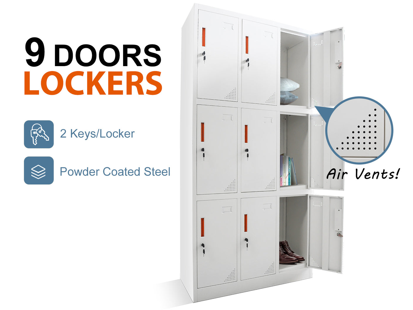 Locker 9 Doors NW