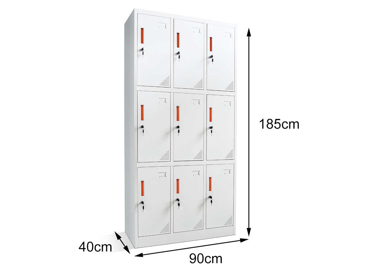9-Door Locker - Creamy White