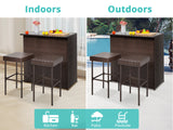 3pc BCP Outdoor Bar Set PE wicker