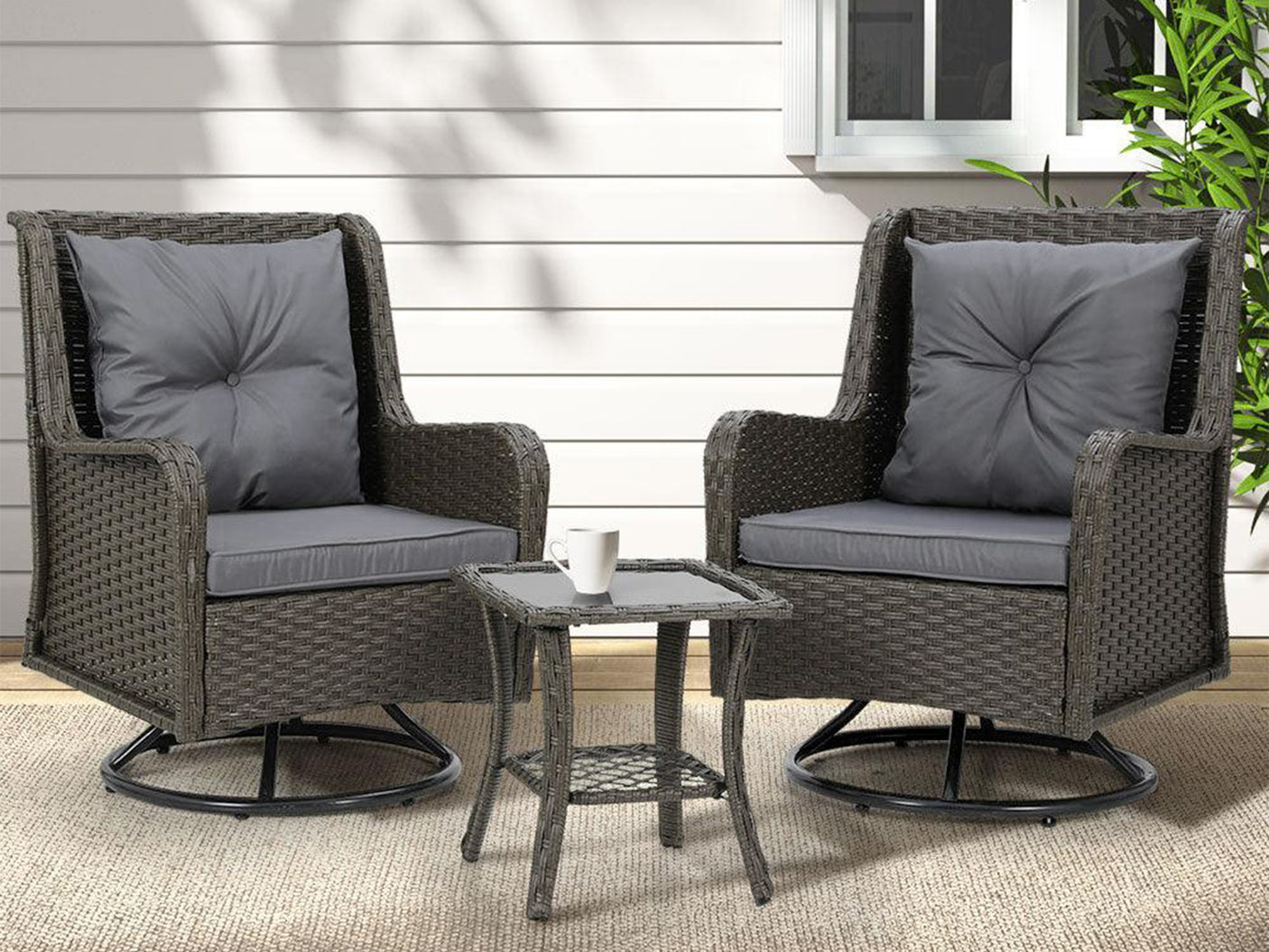 3pc New Relaxo Outdoor Swivel Set