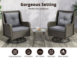 3pc New Relaxo Outdoor Swivel Set