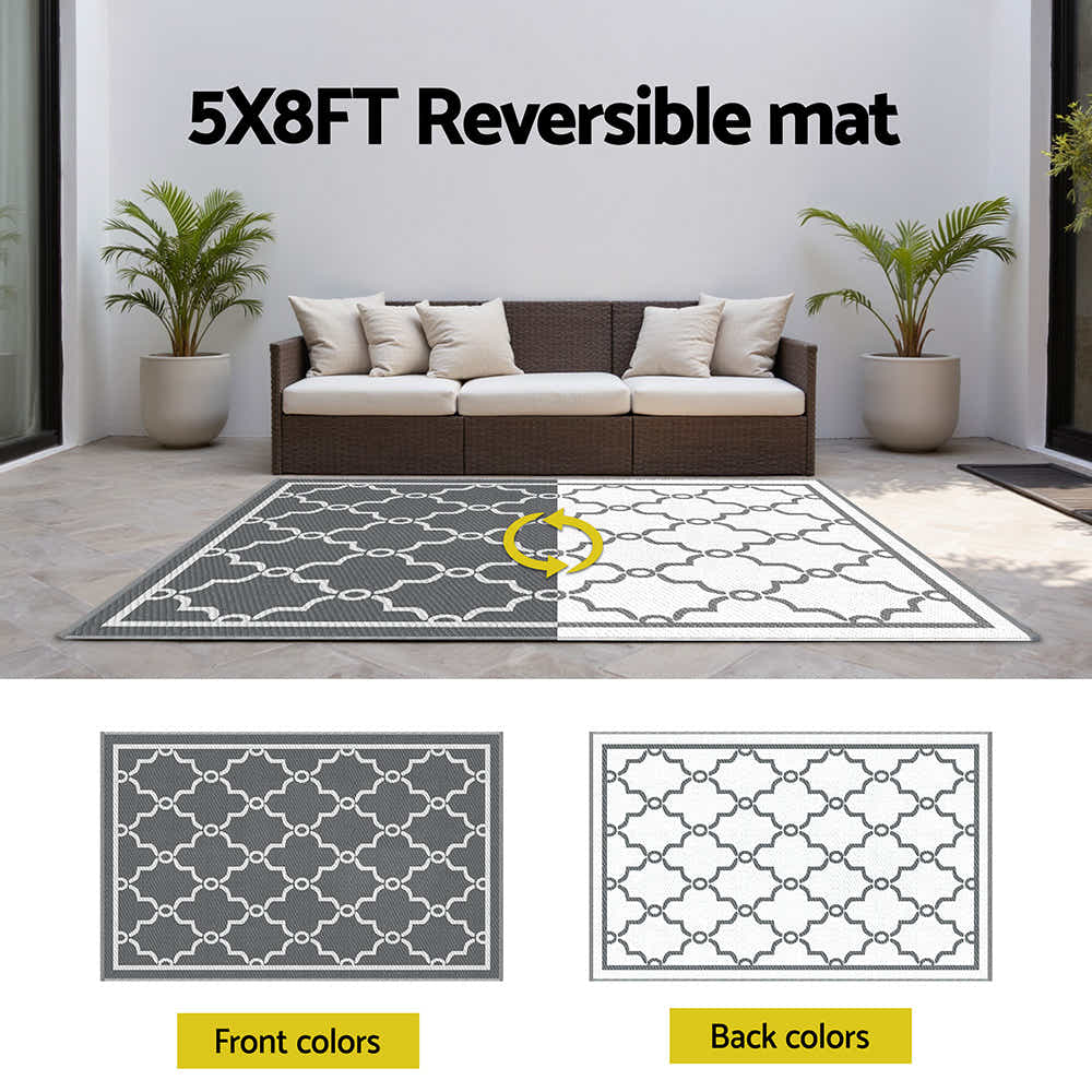 DS NA Gardeon Outdoor Rugs 152x244cm Large Carpet Reversible Area