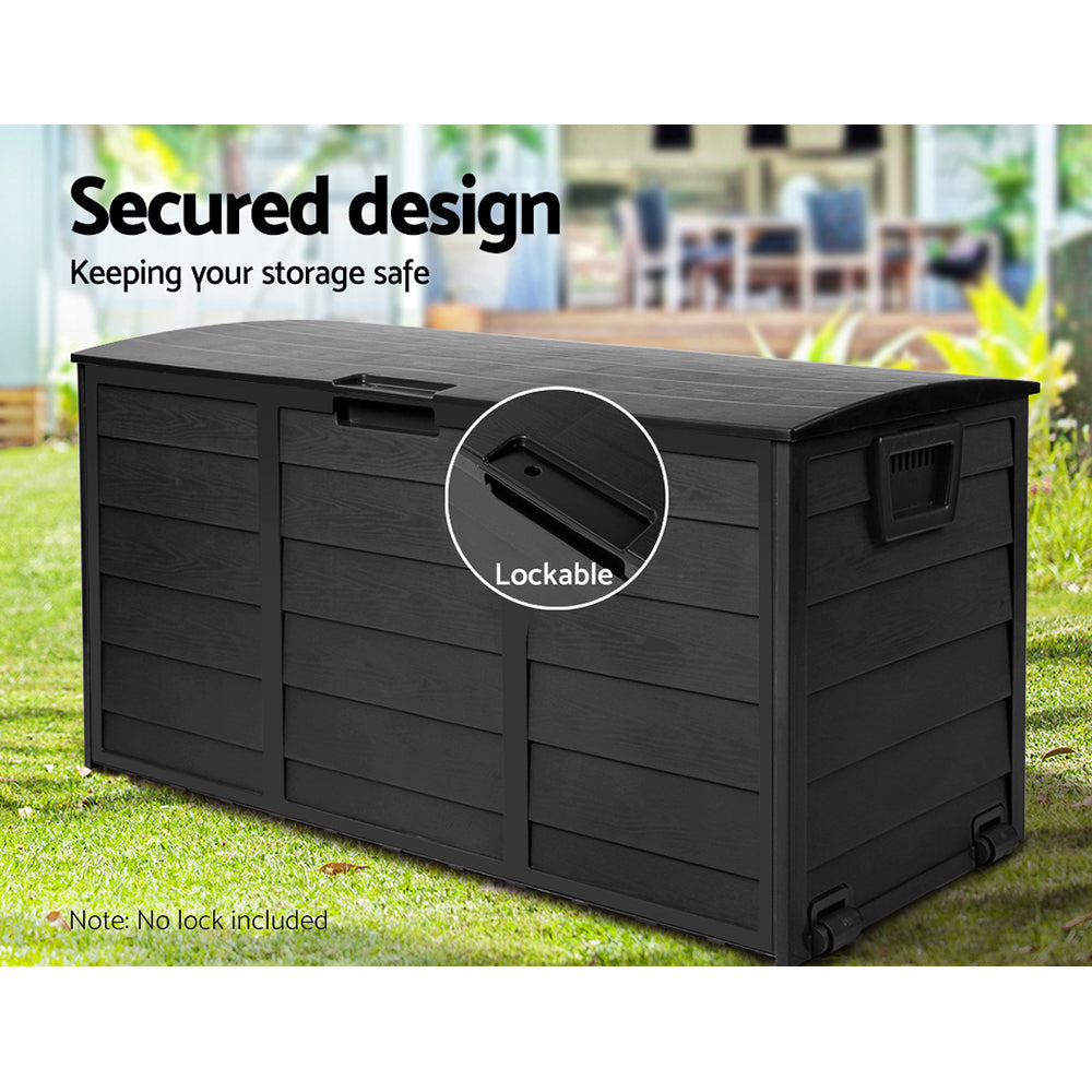 Outdoor Storage Box All Black 290L