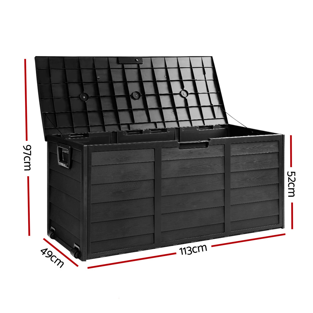 Outdoor Storage Box All Black 290L