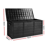 Outdoor Storage Box All Black 290L