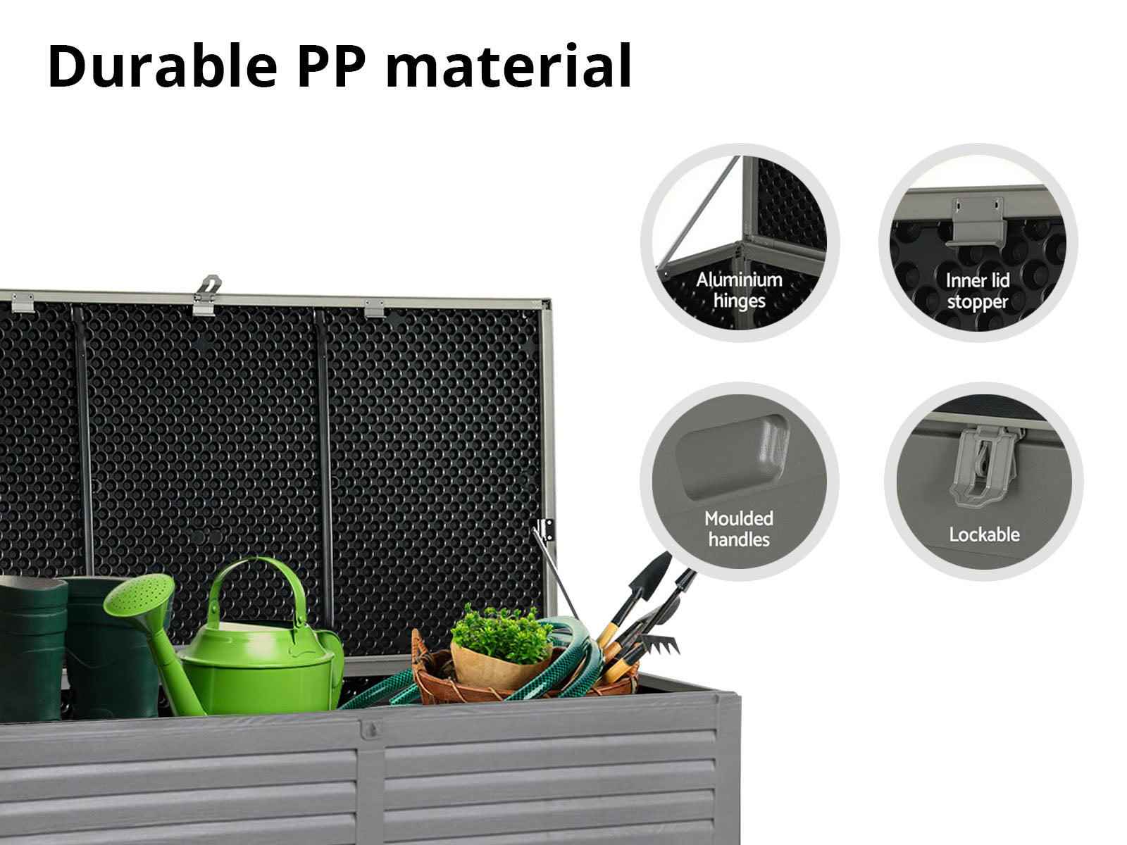 Outdoor Storage Box 490L grey