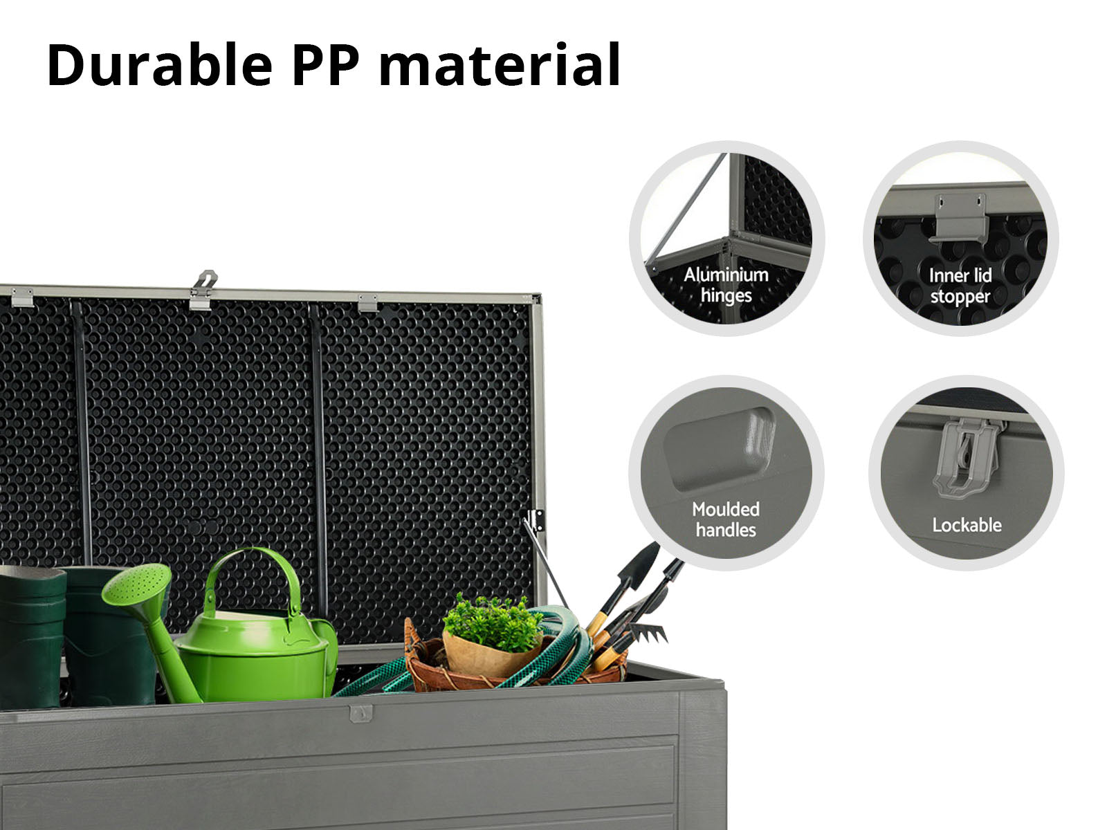 Outdoor Storage Box 680L grey