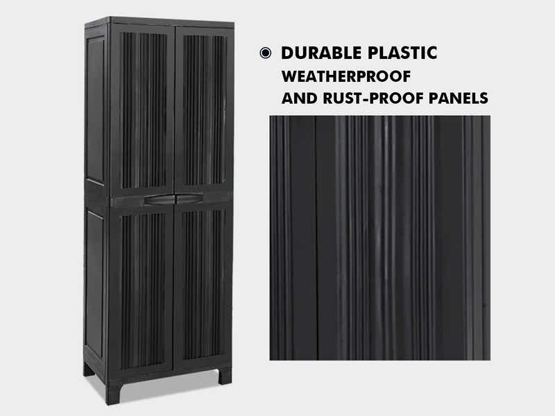 Full-Size Outdoor Storage Cabinet - Black