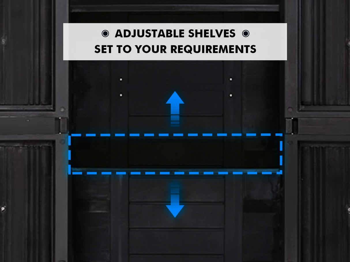 Full-Size Outdoor Storage Cabinet - Black