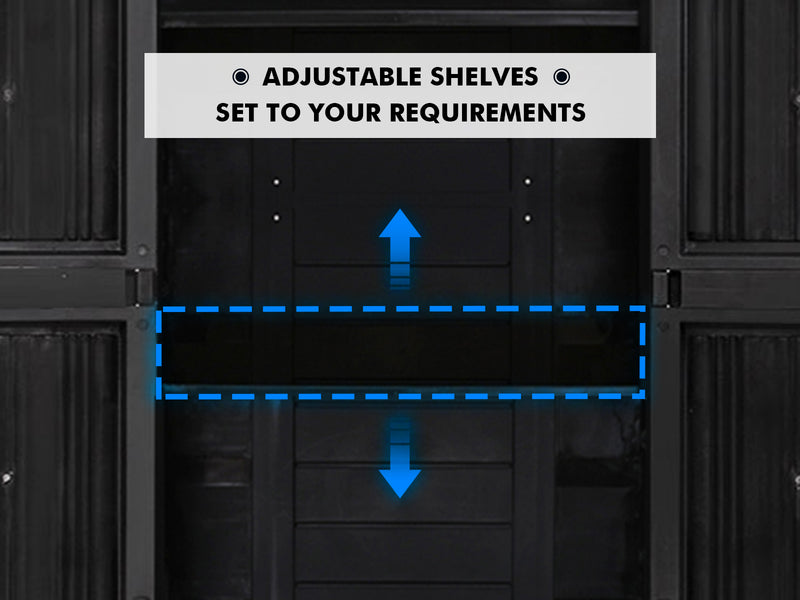 Full-Size Outdoor Storage Cabinet - Black