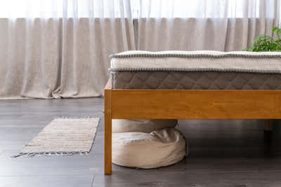 Sovo Bed Frame Oak & MEM 23 cm Mattress - Single (Combo)