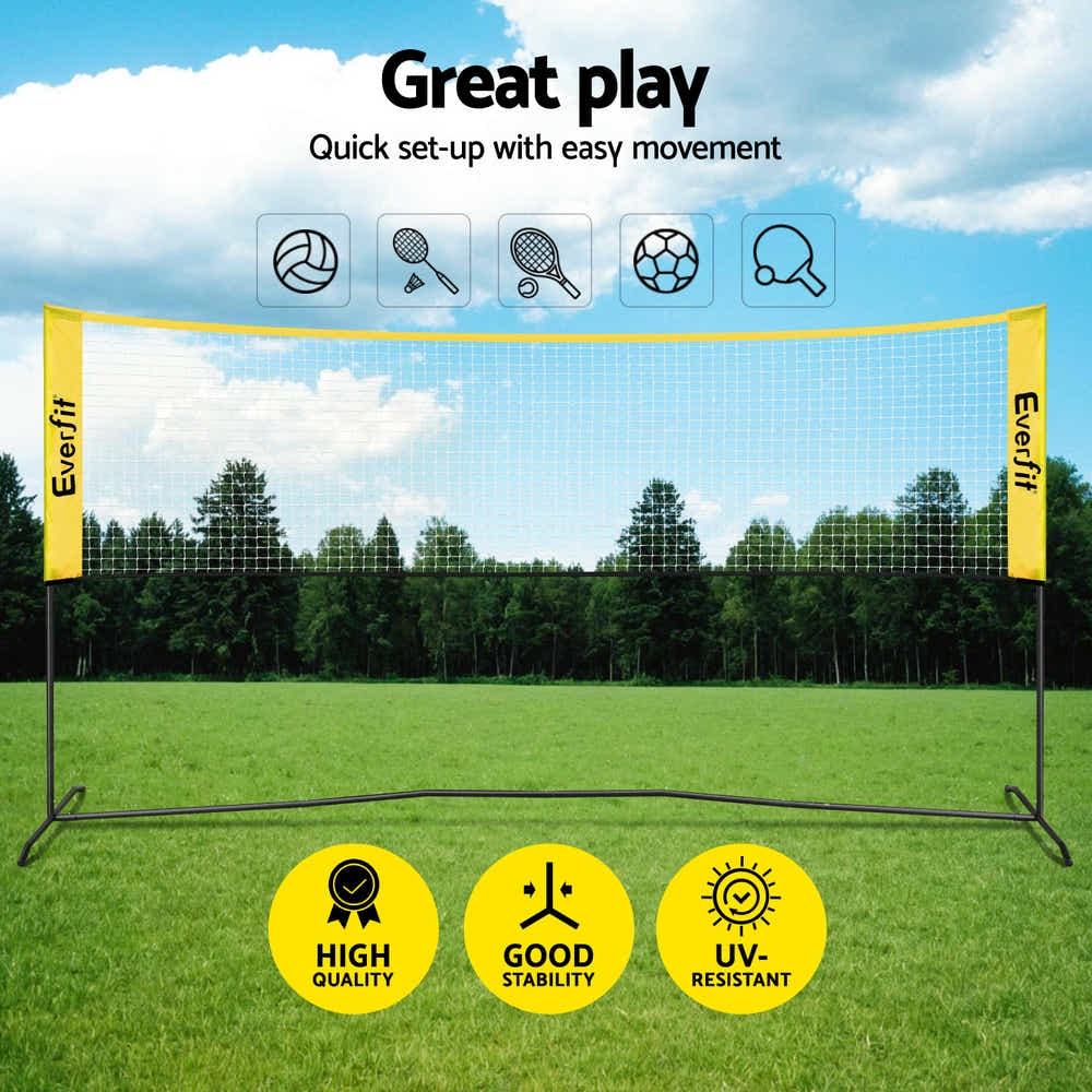 DS NA Everfit 10ft Portable Net Adjustable for Badminton Tennis Volleyball