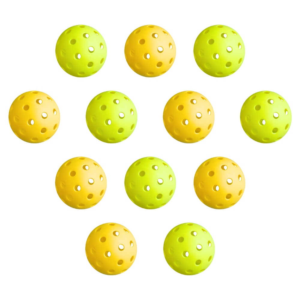 DS NA Everfit 12PC Pickleballs Set 40-Hole Design Indoor Outdoor Durable