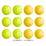 DS NA Everfit 12PC Pickleballs Set 40-Hole Design Indoor Outdoor Durable