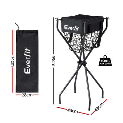 DS NA Everfit Portable Ball Cart Foldable Pickleball Tennis Baseball Softball