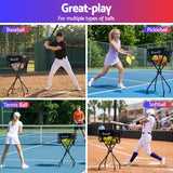 DS NA Everfit Portable Ball Cart Foldable Pickleball Tennis Baseball Softball