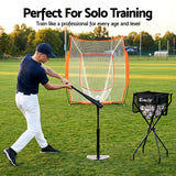 DS NA Everfit Portable Ball Cart Foldable Pickleball Tennis Baseball Softball