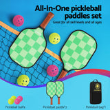 DS NA Everfit Pickleball Paddle Set Fiberglass - Balls Bag Tournament Kit 2PCS
