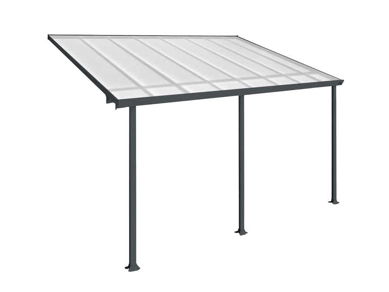 Aluminium Patio Canopy Grey - 10ft x 16ft