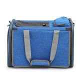 DS NA i.Pet Carrier Bag Foldable Dog Cat Durable Crate  Portable Car Kennel Blue